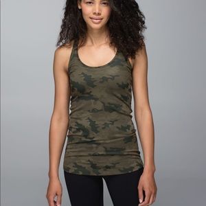 Lululemon Cool Racerback Fatigue Green Camo